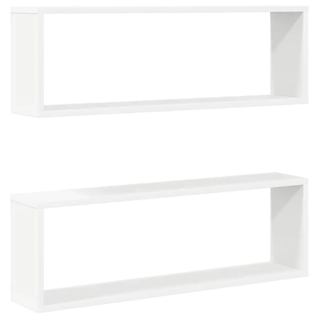 vidaXL Würfelregale 2 Stk Weiß 80x15x26,5 cm Holzwerkstoff 807106