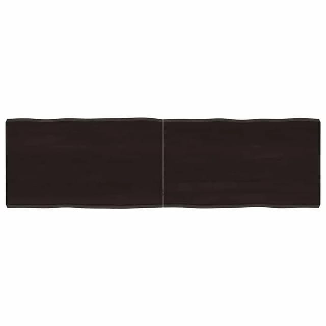 vidaXL Tischplatte 140x40x2-4 cm Massivholz Behandelt Baumkante 364028