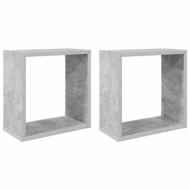 vidaXL Würfelregale 2 Stk Betongrau 30x15x30 cm 807010