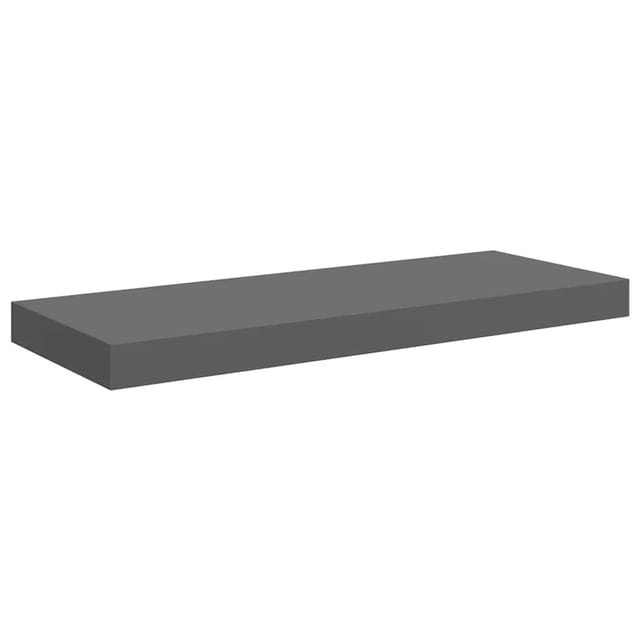 vidaXL Schweberegal Hochglanz-Grau 60x23,5x3,8 cm MDF 323790
