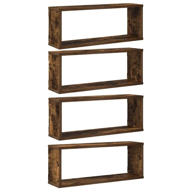 vidaXL Würfelregale 4 Stk Räuchereiche 60x15x23 cm Holzwerkstoff 815925