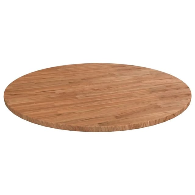 vidaXL Runde Tischplatte Hellbraun Ø90x1,5 cm Behandeltes Eichenholz 342964