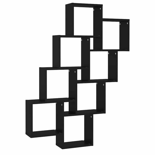vidaXL Würfelregal Schwarz 90x15x119 cm Holzwerkstoff 807179