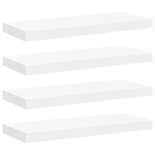 vidaXL Schweberegale 4 Stk Weiß 60x23,5x3,8 cm MDF 323813