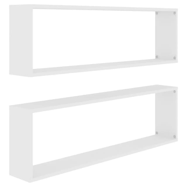 vidaXL Würfelregale 2 Stk Weiß 100x15x30 cm Holzwerkstoff 807079