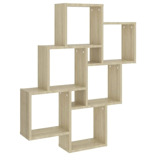 vidaXL Würfelregal Sonoma-Eiche 78x15x93 cm Holzwerkstoff 807172