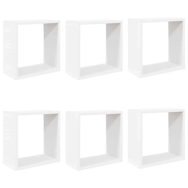 vidaXL Würfelregale 6 Stk Weiß 30x15x30 cm 807000