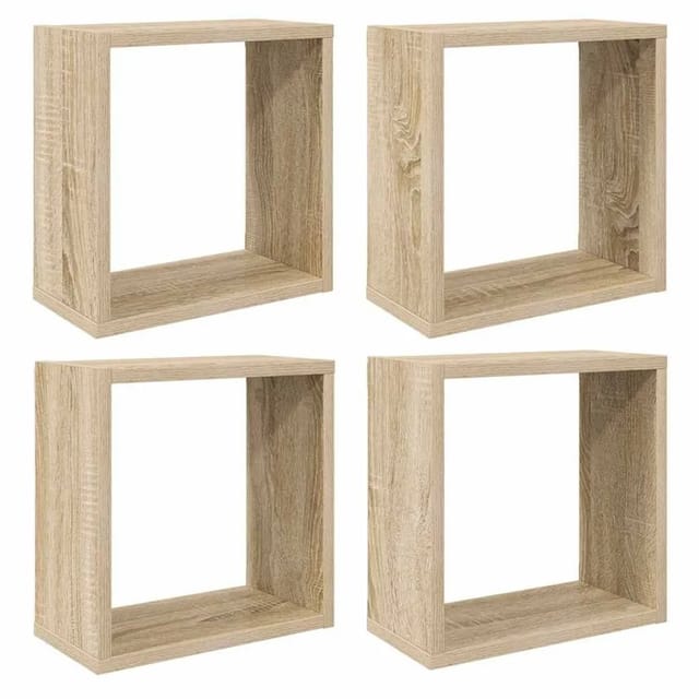 vidaXL Würfelregale 4 Stk Sonoma-Eiche 30x15x30 cm 807008