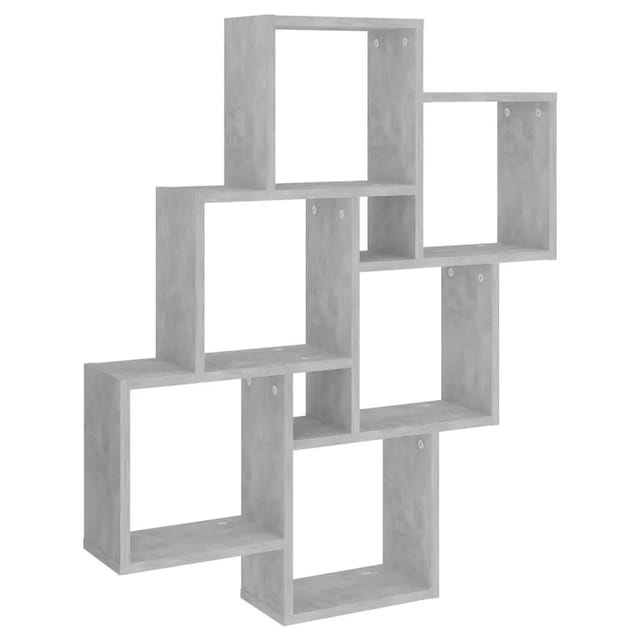 vidaXL Würfelregal Betongrau 78x15x93 cm Holzwerkstoff 807173