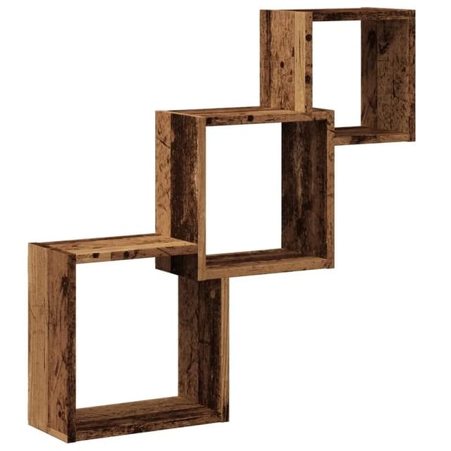 vidaXL Würfelregale Altholz-Optik 68x15x68 cm Holzwerkstoff 855814