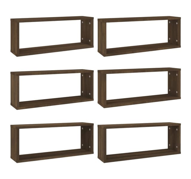 vidaXL Würfelregale 6 Stk Braun Eichen-Optik 60x15x23cm Holzwerkstoff 815932