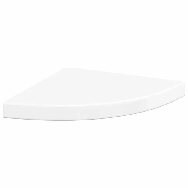 vidaXL Eck-Schweberegal Hochglanz-Weiß 35x35x3,8 cm MDF 323907