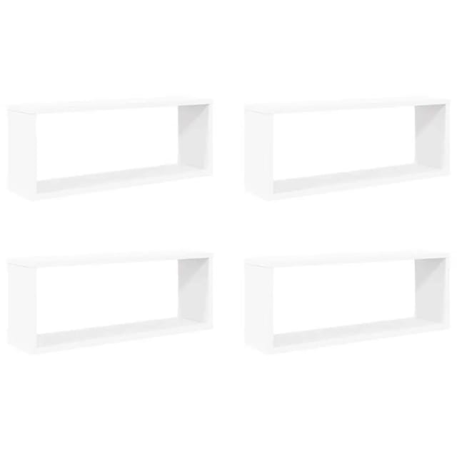 vidaXL Würfelregale 4 Stk Weiß 60x15x23 cm Holzwerkstoff 807134