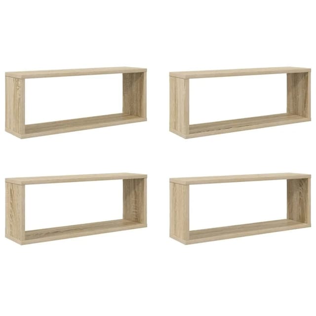 vidaXL Würfelregale 4 Stk Sonoma-Eiche 60x15x23 cm Holzwerkstoff 807143