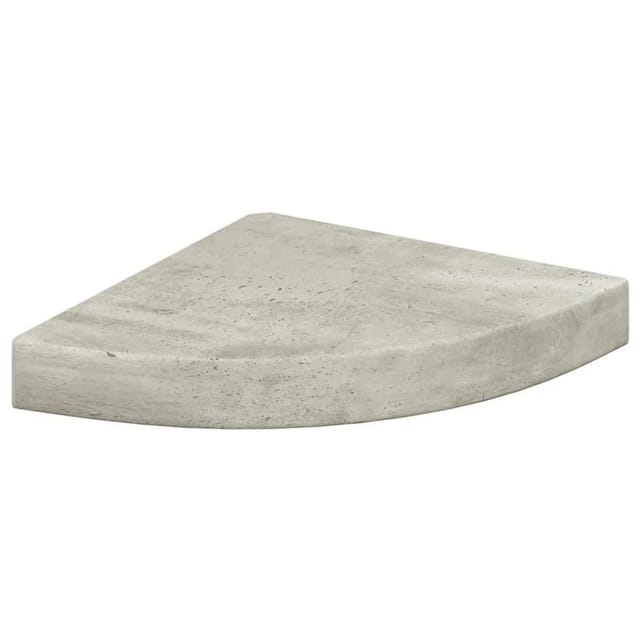 vidaXL Eck-Schweberegal Betongrau 25x25x3,8 cm MDF 326633