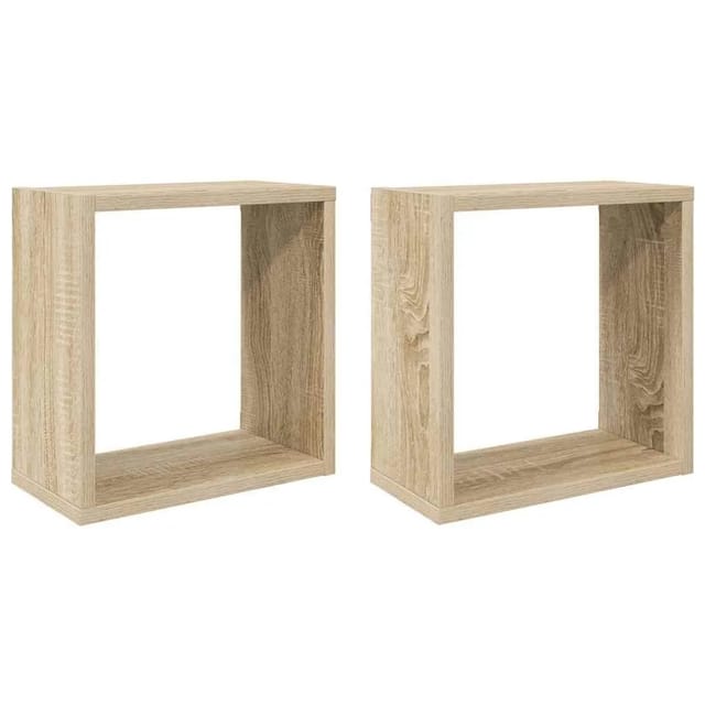 vidaXL Würfelregale 2 Stk Sonoma-Eiche 30x15x30 cm 807007
