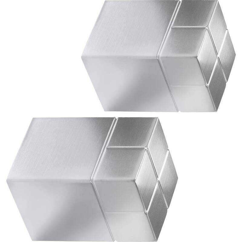 [gebraucht] B-ware Sigel Magnet Würfel Neodym Magnet C30 Ultra-strong Alu 20x30x20mm Silber 2 Stück