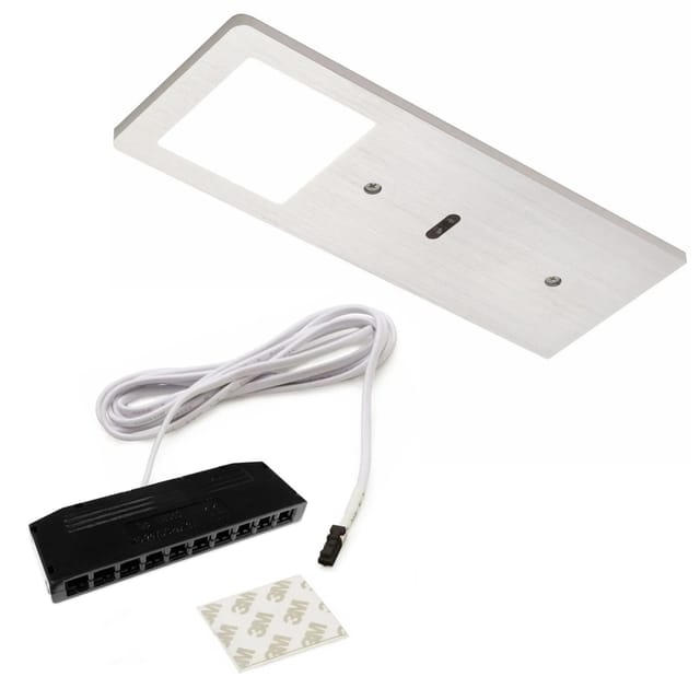 SOTECH Domus-Line LED Unterbauleuchte FYN SE D-MOTION mit Sensor 190 x 70 mm 12V 5W 2700 Bis 6000K Aluminium Gebürstet