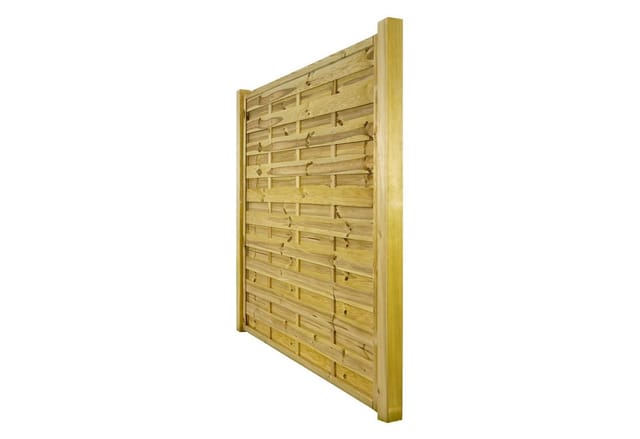 GartenLand Dichtzaun VARIO Gerade 180x180 cm Holzzaun Kiefer PEFC KDI Grün 44x44 mm Rahmen