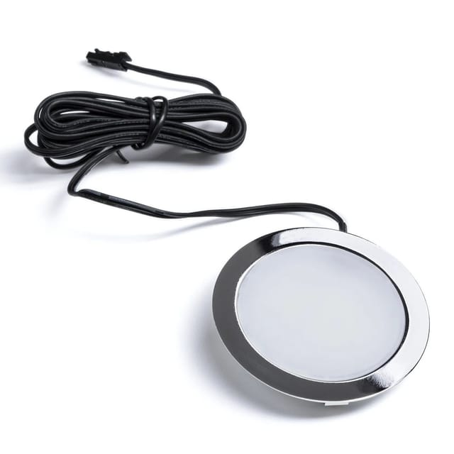 SOTECH LED Möbeleinbauleuchte GIULIA 12V 3W Chrom Poliert Warmweiß MiniAMP