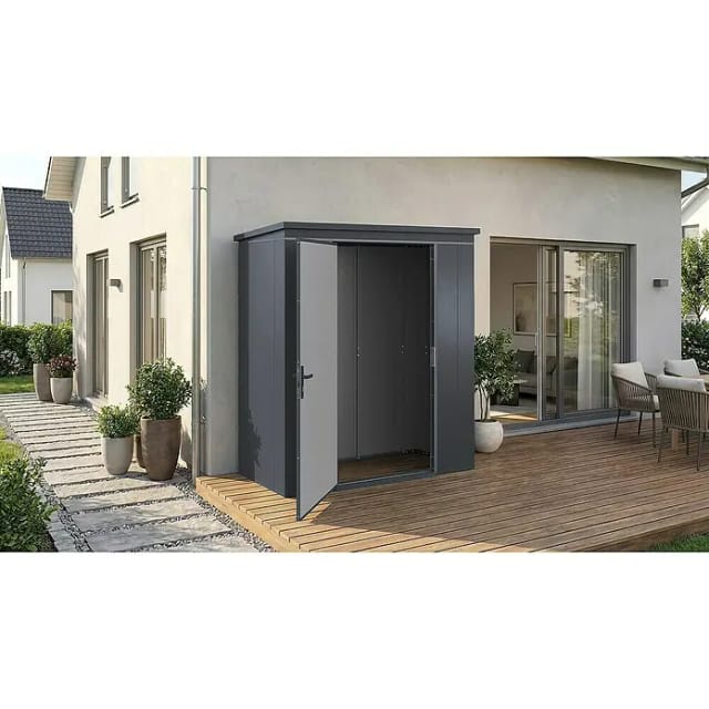 Weka Metall-Gerätehaus Gary 192 cm x 97,8 cm Anthrazit