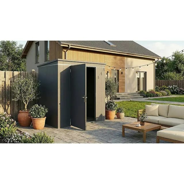 Weka Metall-Gerätehaus Gary 192 cm x 148 cm Anthrazit