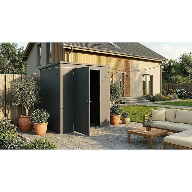 Weka Metall-Gerätehaus Gary 192 cm x 148 cm Grün