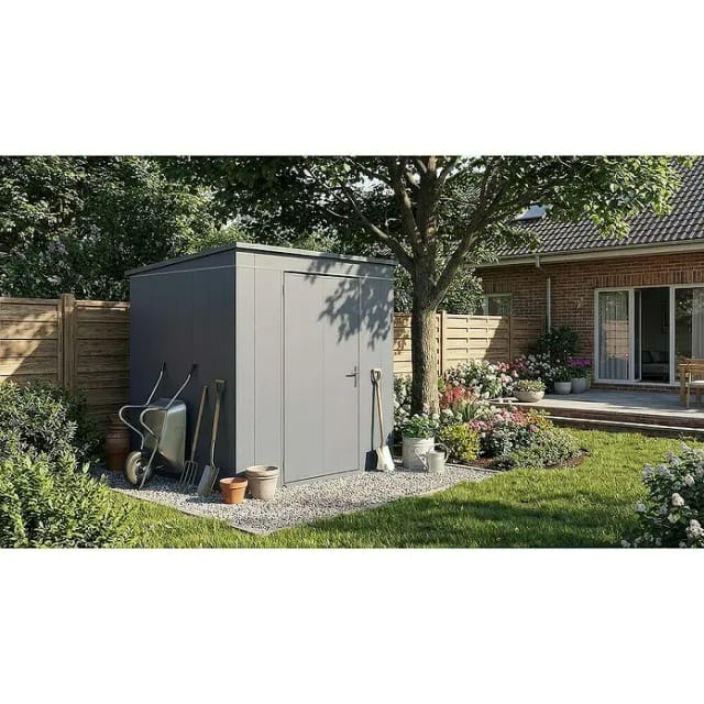 Weka Metall-Gerätehaus Gary 192 cm x 198 cm Anthrazit