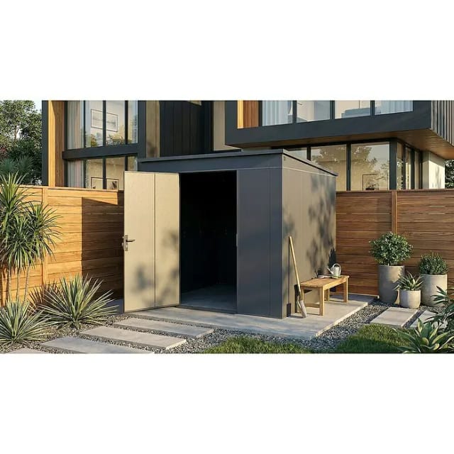 Weka Metall-Gerätehaus Gary 242 cm x 248 cm Anthrazit