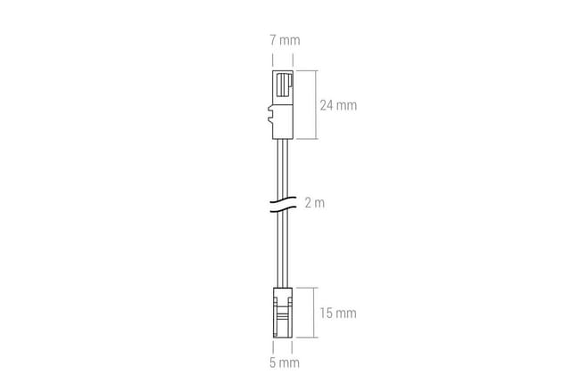 SOTECH Verlängerungskabel MiniAMP Stecker Buchse 2000 mm Schwarz