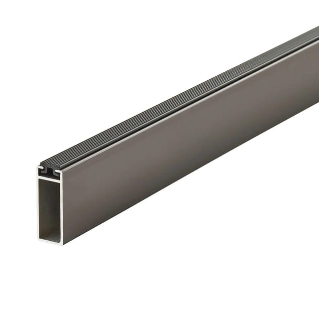 SOTECH Designer Schrankrohr NANO 32,4 x 12,2 mm 1000 mm Aluminium mit Gummiauflage Titanoptik