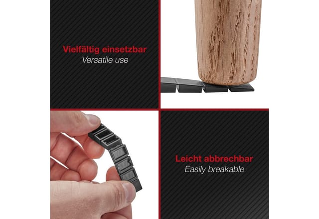 SOTECH 50er Set Möbelkeil Aus Kunststoff Zum Unterlegen in Schwarz