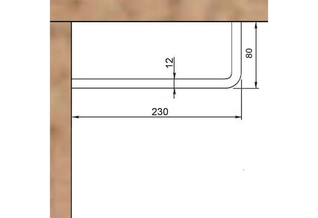 SOTECH Garderobenstange Norma II L Form Länge 230 mm Chrom Poliert
