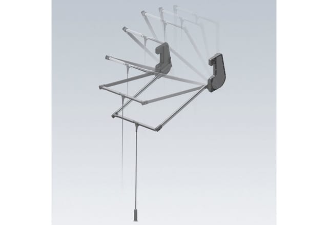 SOTECH Kleiderlift mit Teleskop Breitenverstellung 850 Bis 1150 mm Tragkraft 15 Kg Chrom Weiß