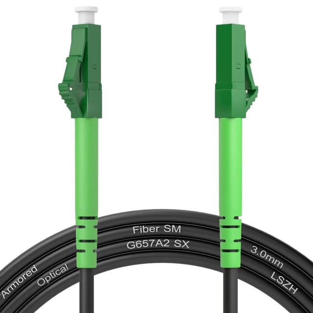 hb-digital LWL Patchkabel 9/125 OS2 LC/LC APC Gepanzert Simplex 1m