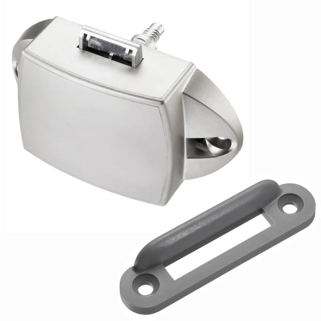 SOTECH Push Lock Aufbau Schloss 77 x 44,5 x 21 mm Edelstahloptik für Boot und Caravan