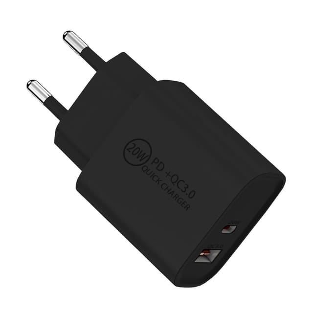 SOTECH USB A USB C Netzteil 20W Quick Charge 3 Schwarz