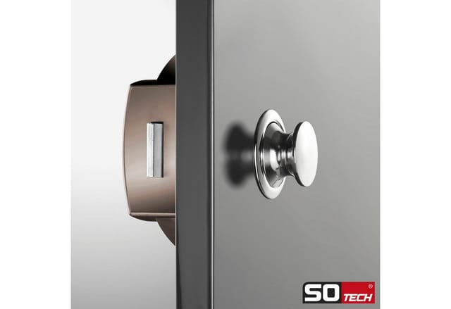 SOTECH Push Lock Drehstangen Schloss 77 x 44,5 x 21 mm Braun Einseitig Bedienbar für Boot und Caravan
