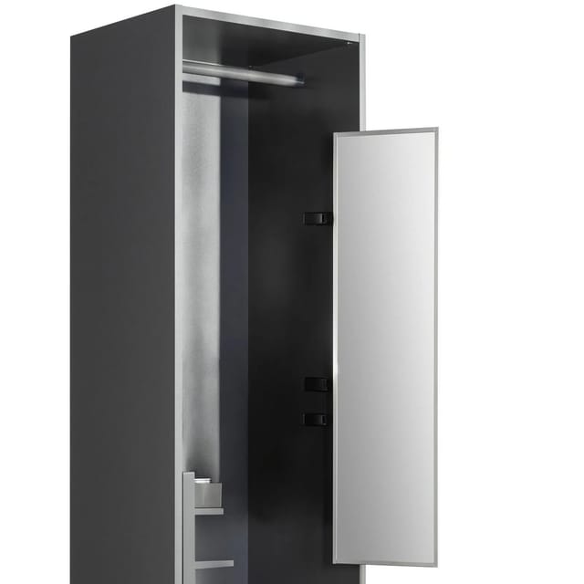 SOTECH Schrankspiegel 1155 x 305 mm Anthrazit Ausziehbar Schwenkbar 180 Grad