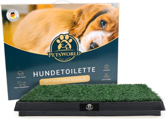 Petsworld Welpentoilette Hundetoilette Kunstrasen 50×50 cm Indoor/Outdoor
