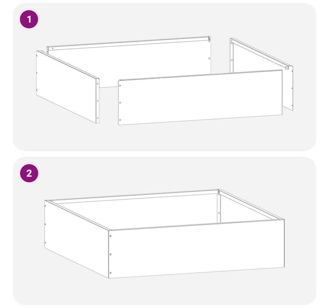 vidaXL Raseneinfassung Anthrazit 50 x 50 x 13 cm Stahl 874720