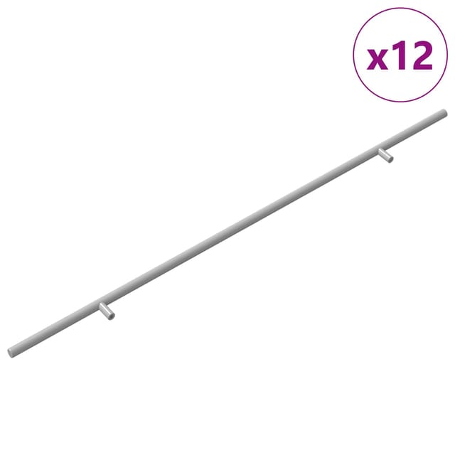 vidaXL Schrankgriff 12 Stk Silber 700 mm Edelstahl 864738