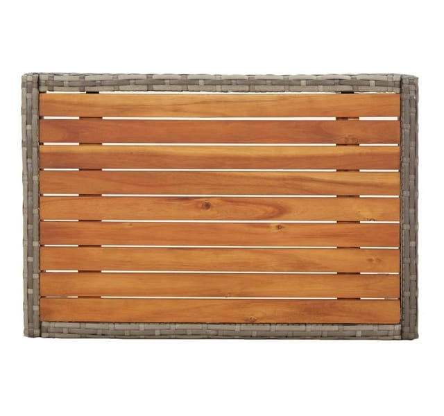 vidaXL Garten-Relaxstühle 2 Stk mit Tisch Grau Poly Rattan 319909