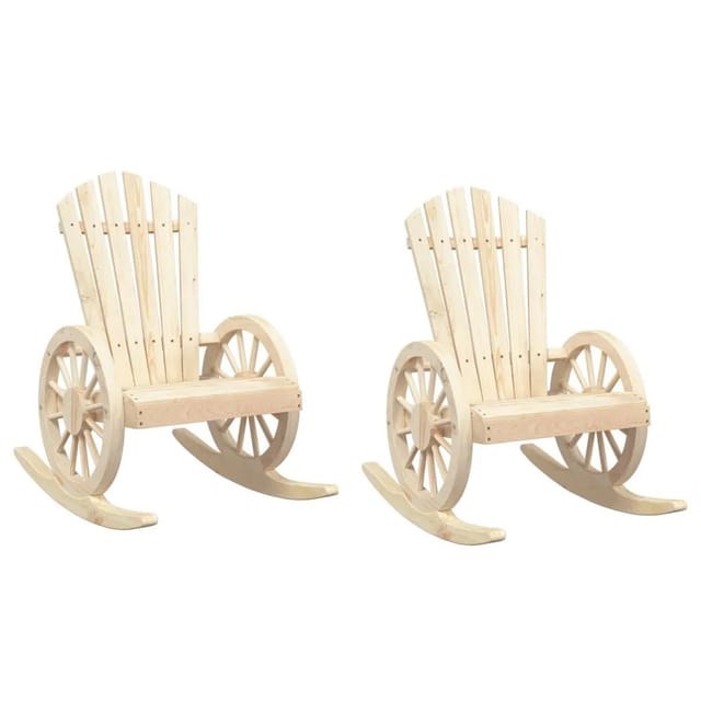 vidaXL Adirondack-Schaukelstühle 2 Stk Massivholz Tanne 3207119