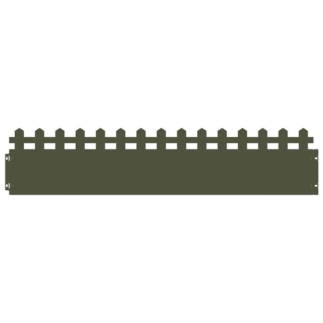 vidaXL Rasenkanten 20 Stk Olive Grün 103 x 0,05 x 22 cm Stahl 874796
