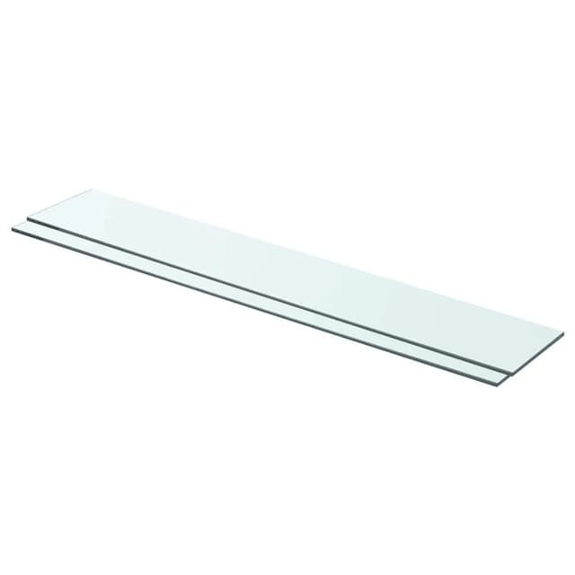 vidaXL Regalböden 2 Stk Glas Transparent 80x12 cm 3051572