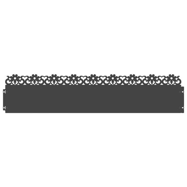 vidaXL Rasenkanten 30 Stk Schwarz 103 x 0,05 x 22 cm Stahl 874767
