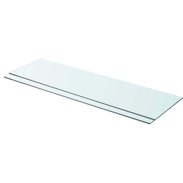 vidaXL Regalböden 2 Stk Glas Transparent 90x25 cm 3051580