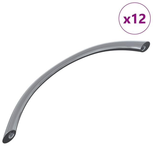 vidaXL Griff 12 Stk Silber 107 x 3,6 x 23 mm Edelstahl 864690