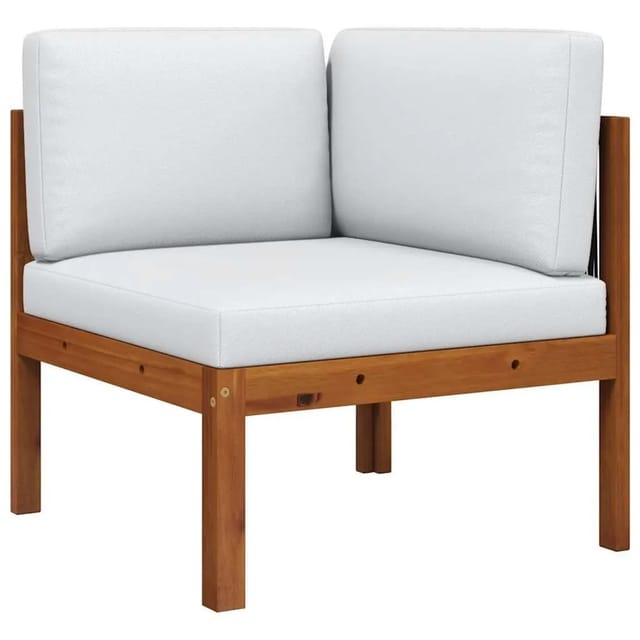 vidaXL Garten-Ecksofa mit Kissen Holz Akazie & Seil 312428